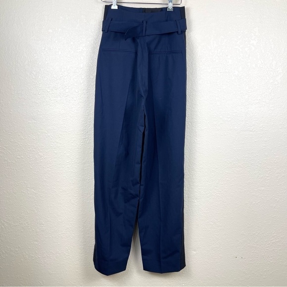 La Ligne‎ Cocktail Wool Blend Navy/Black Stripe Pant Size 2 Women - Picture 7 of 16